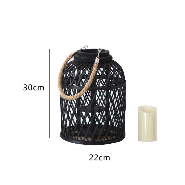 Decorative lantern made of braided material