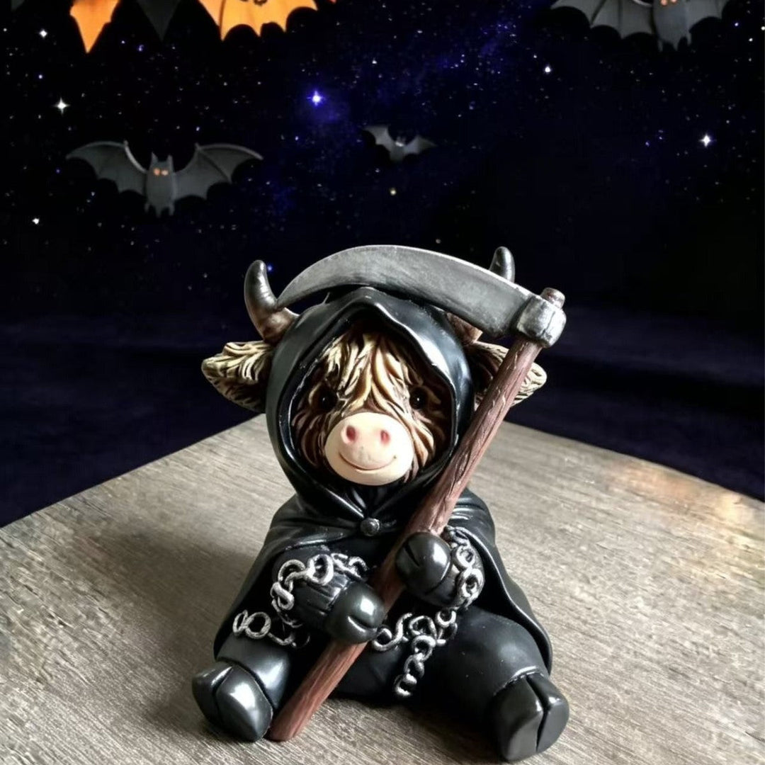 Funny Halloween Cow Figurine