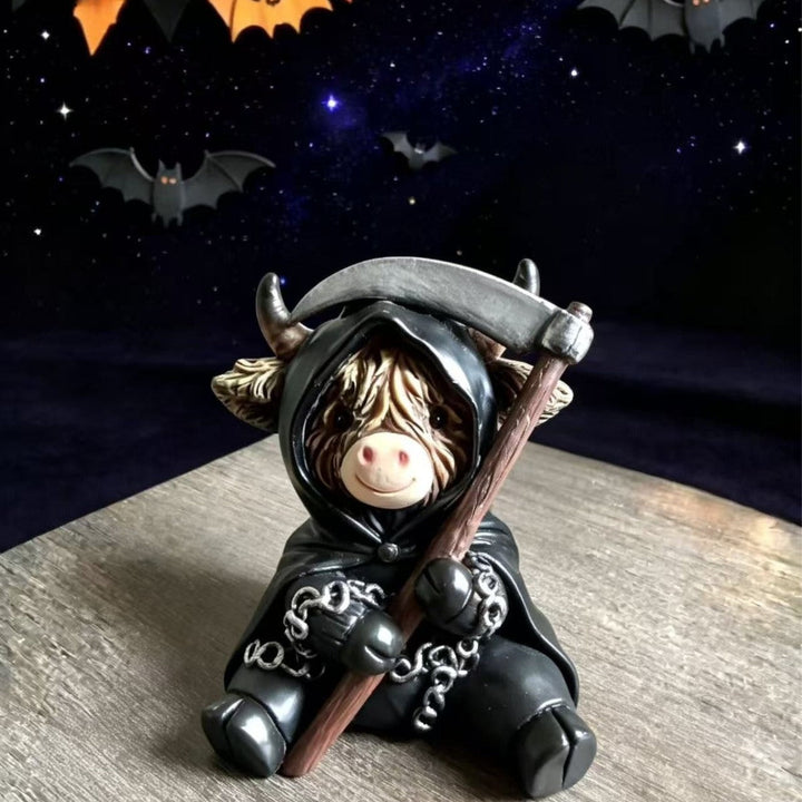 Funny Halloween Cow Figurine