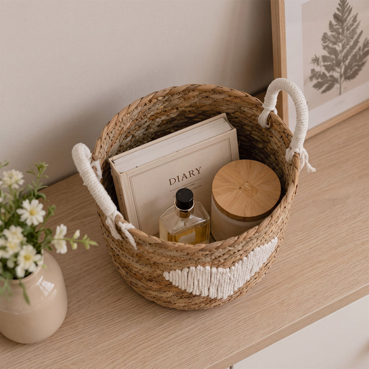 Braided storage basket