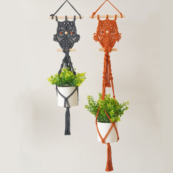 Decorative Macrame Owl Planter