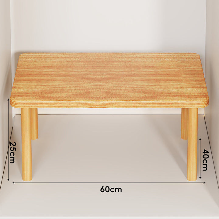 Adjustable Multi-Height Wooden Monitor Riser and Desktop Shelf