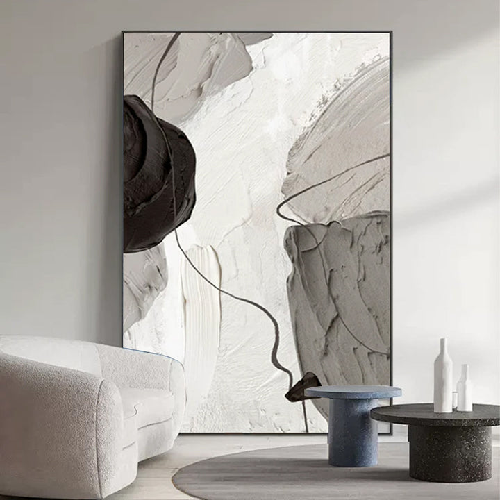Abstract Minimalist Framed Canvas Art