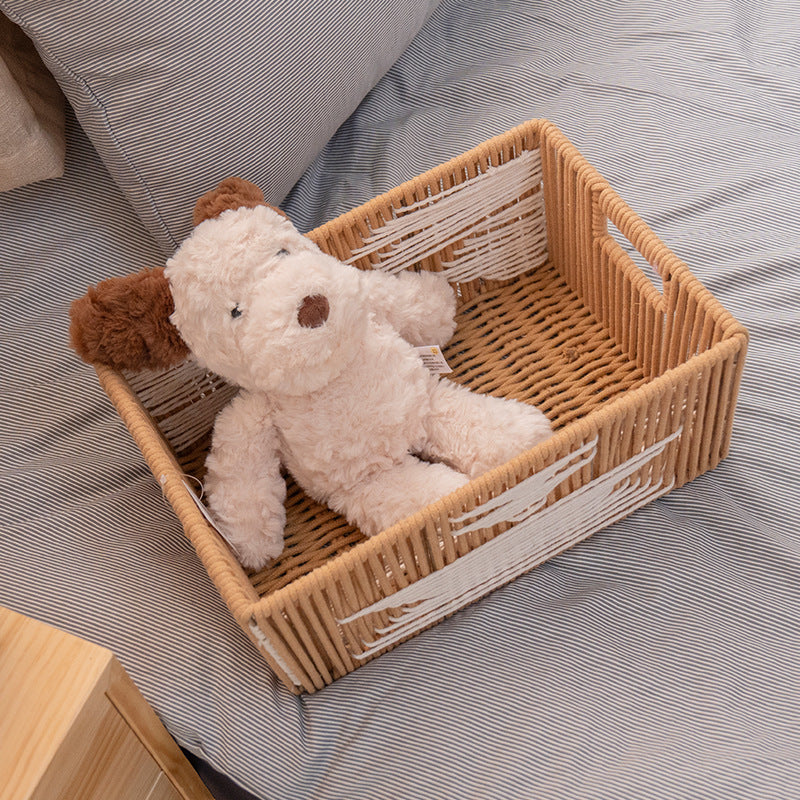 Storage basket with stylish woven design