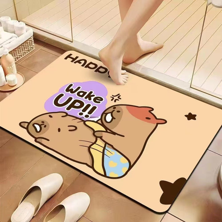 Playful Cartoon Bath Mat