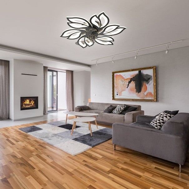 Floral Ceiling Fan Light Fixture