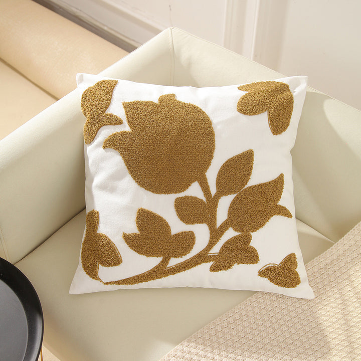 Floral Embellished Throw Pillow