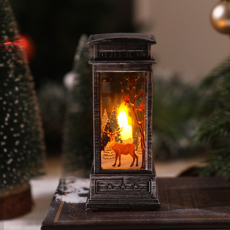 Nostalgic Christmas lantern with LED light