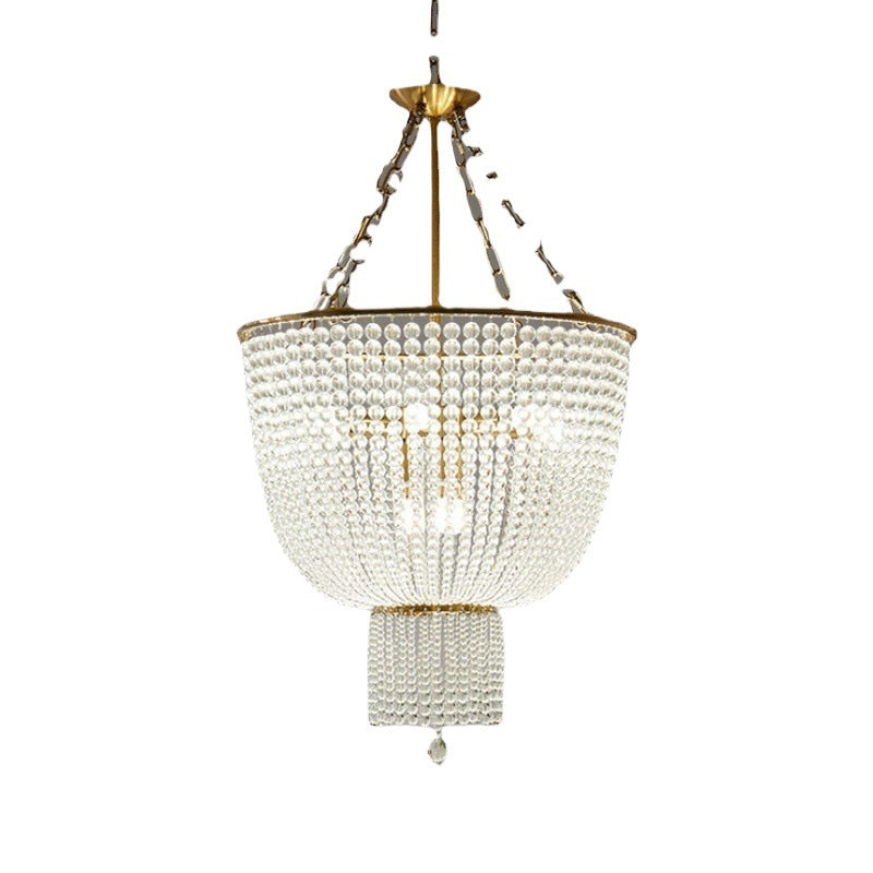 Crystal bead ceiling light