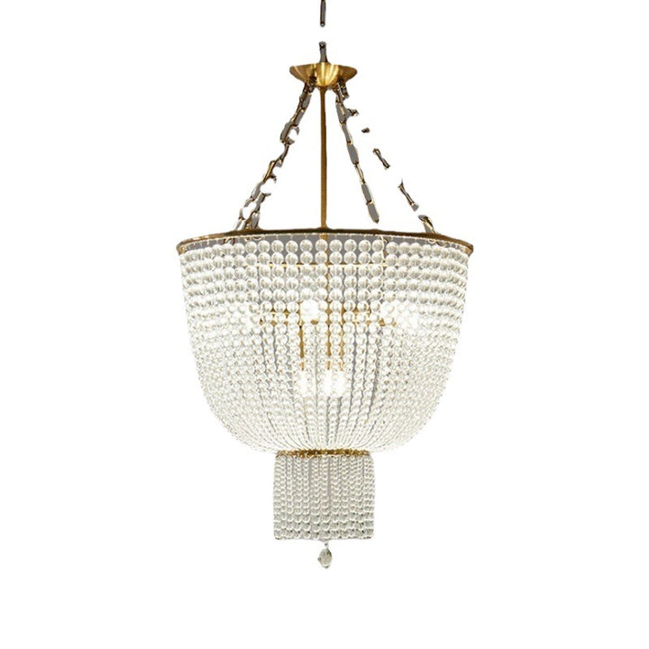 Crystal bead ceiling light