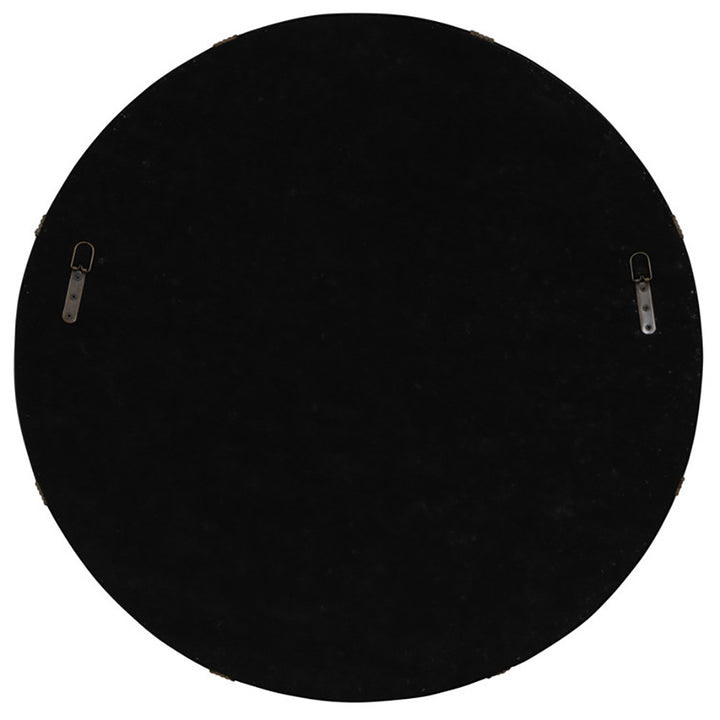 Round Decorative Wall Mirror With Braided Edge