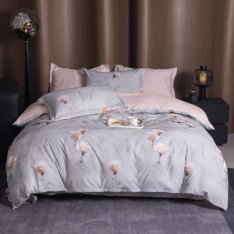 Nature-Inspired Botanical Print Duvet Cover Set