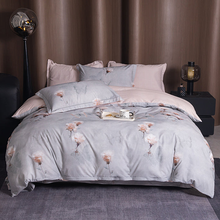 Nature-Inspired Botanical Print Duvet Cover Set