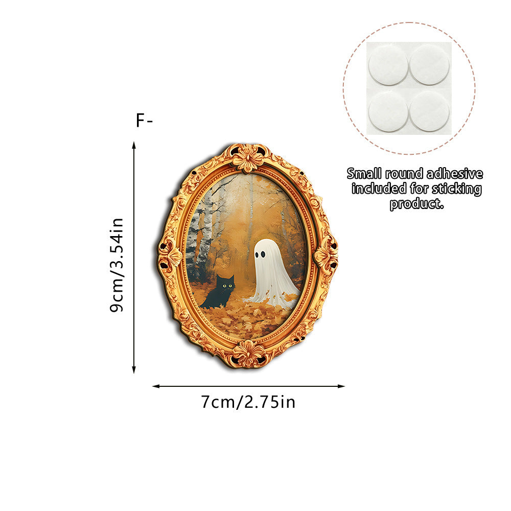 Wall art with creative ghost motif