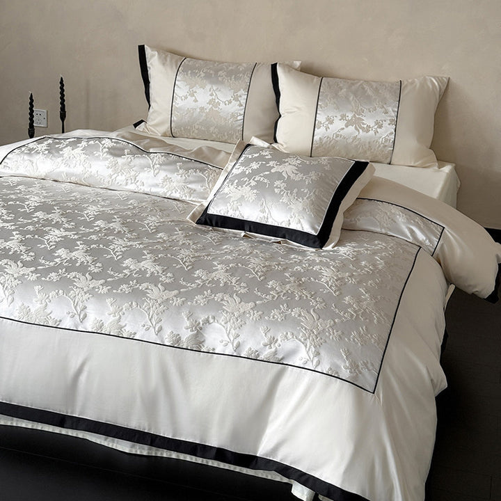 Decorative Luxury Embroidered Satin Bedding Set Avarnia