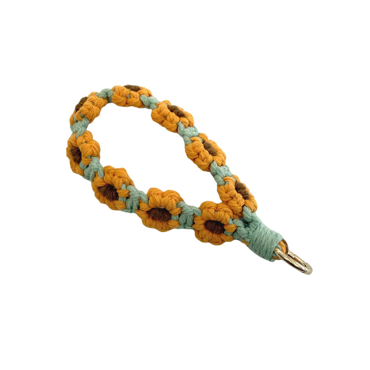 Floral Macrame Keychain Holder
