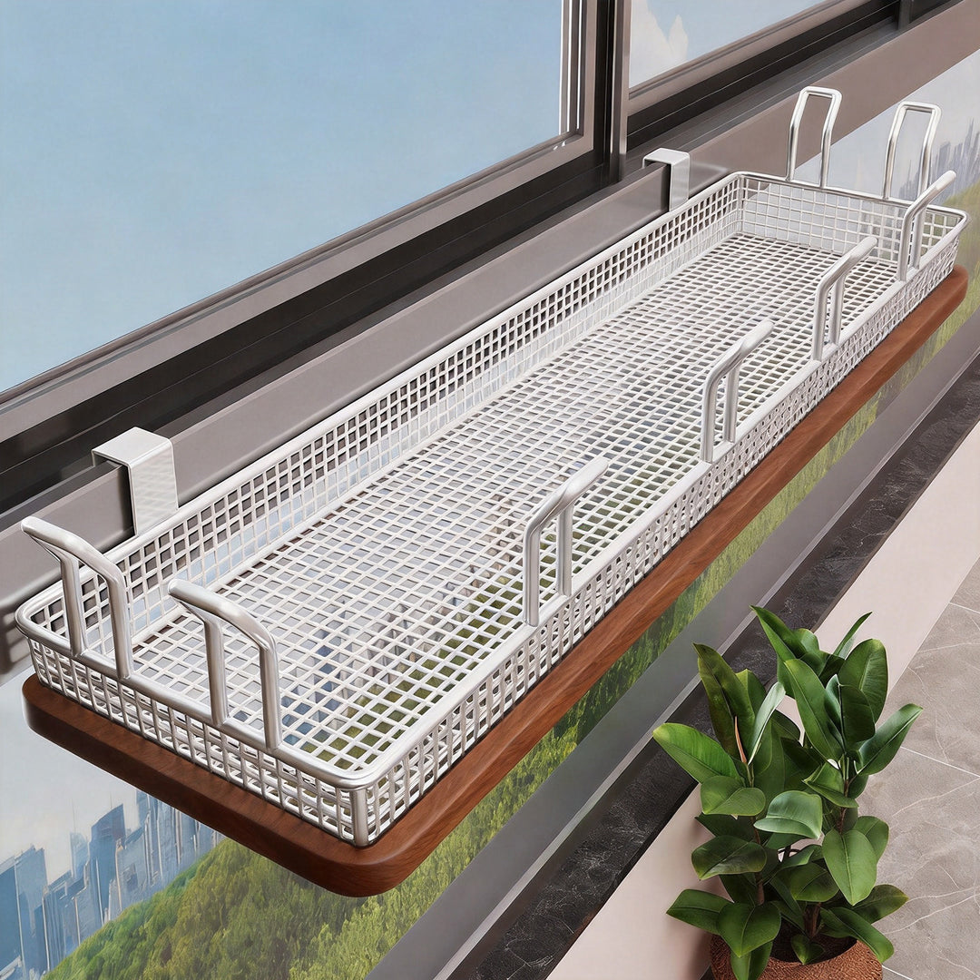 Over-Window Hanging Shoe Drying and Storage Basket Organizer