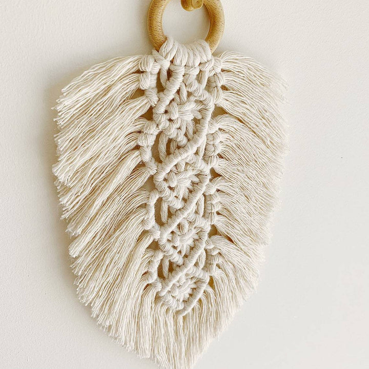 Leaf Shaped Macrame Wall Decor