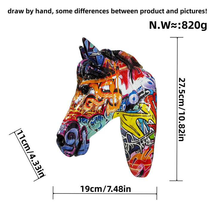 Decorative horse head sculpture