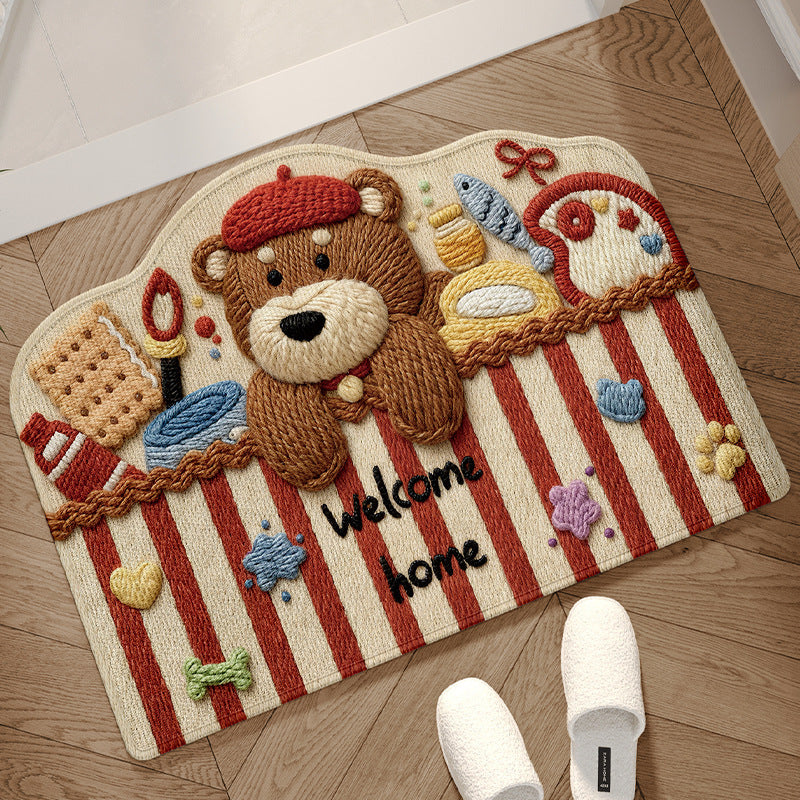 Cat-Themed Indoor Bath Mat for Bathroom