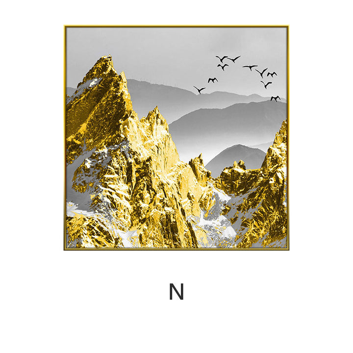 Framed Abstract Mountain Artwork