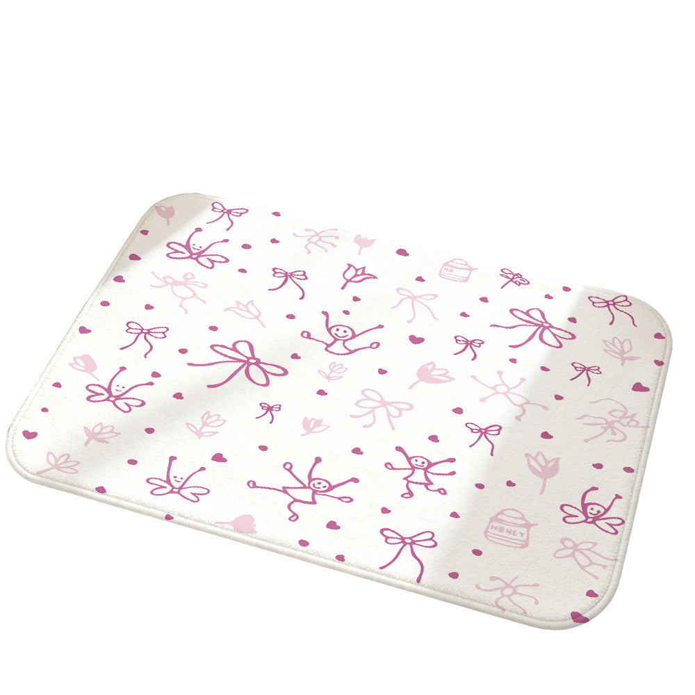 Soft Floral Decorative Area Rug