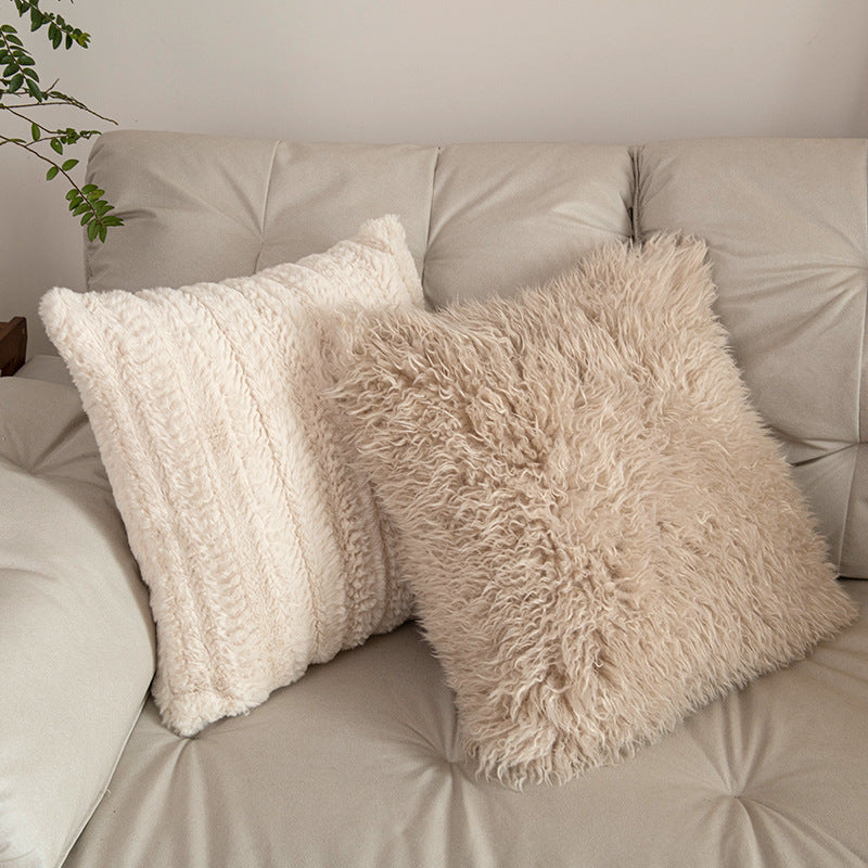 Textured Leaf Design Throw Pillow