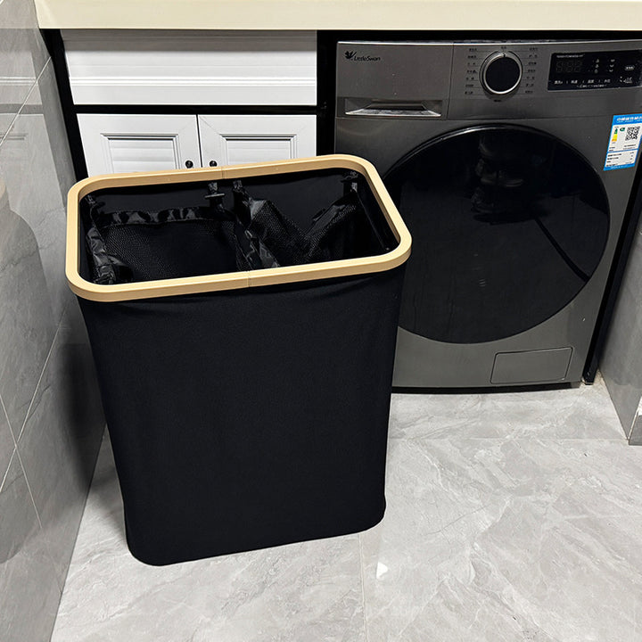 Modern laundry basket with removable lid and carrying handles