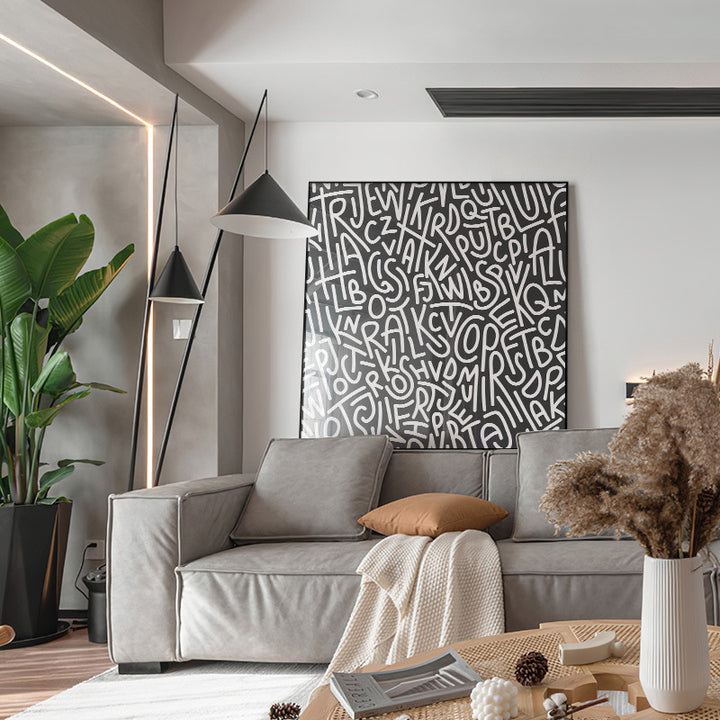 Abstract Typography Wall Art