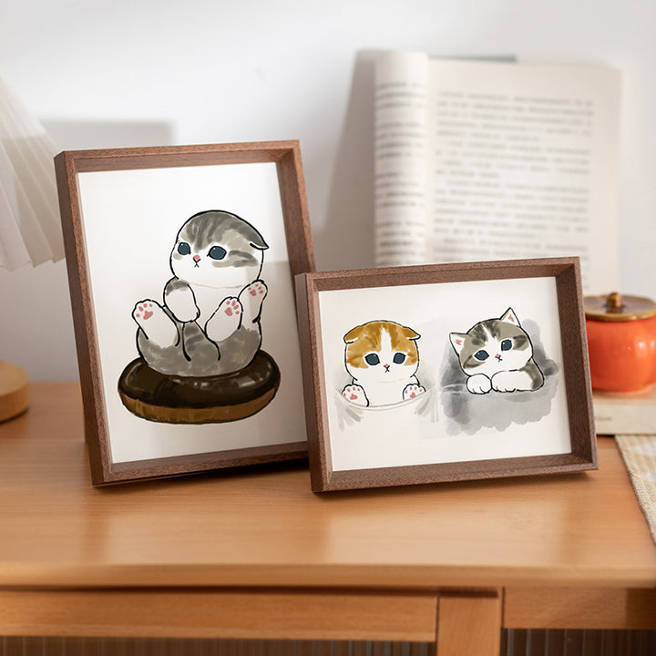 Illustrated Cats Wall Art Frame