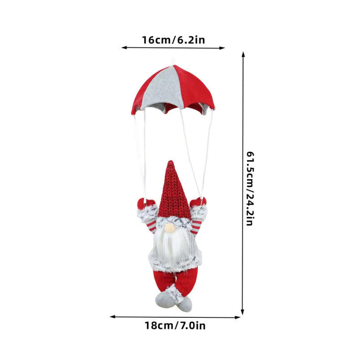 Decorative Santa Claus figure with parachute