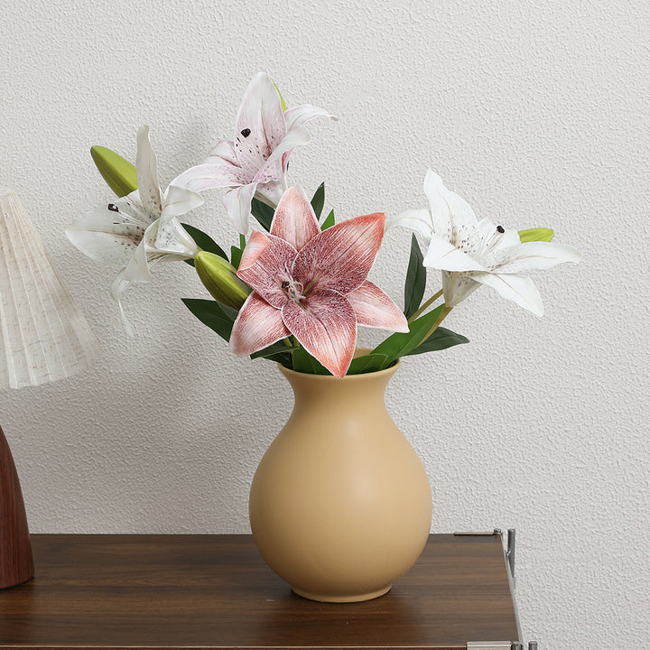 Artificial lily bouquet with realistic details