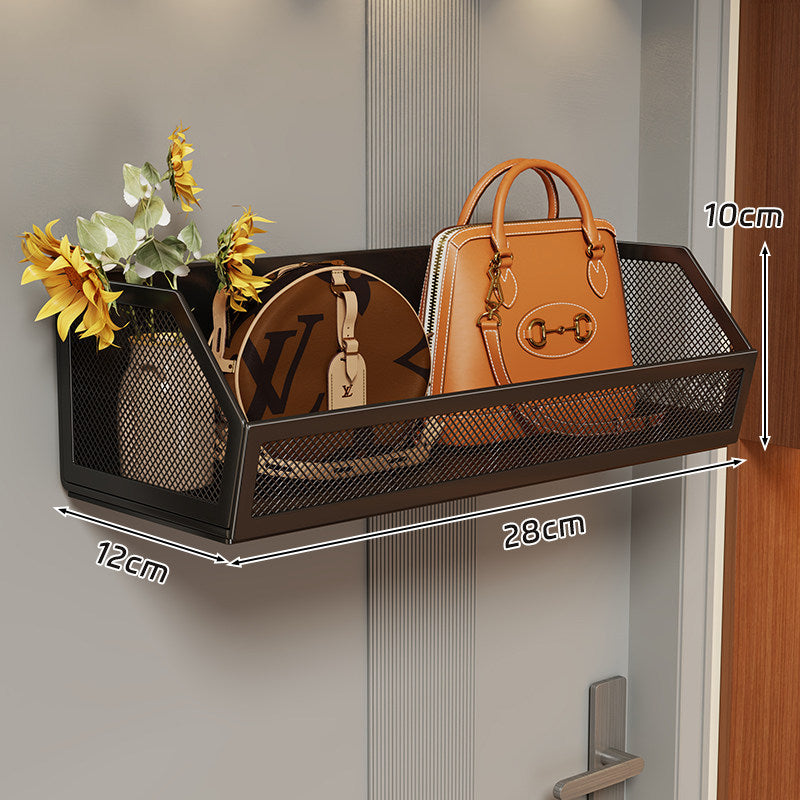 Wall-Mounted Mesh Storage Basket