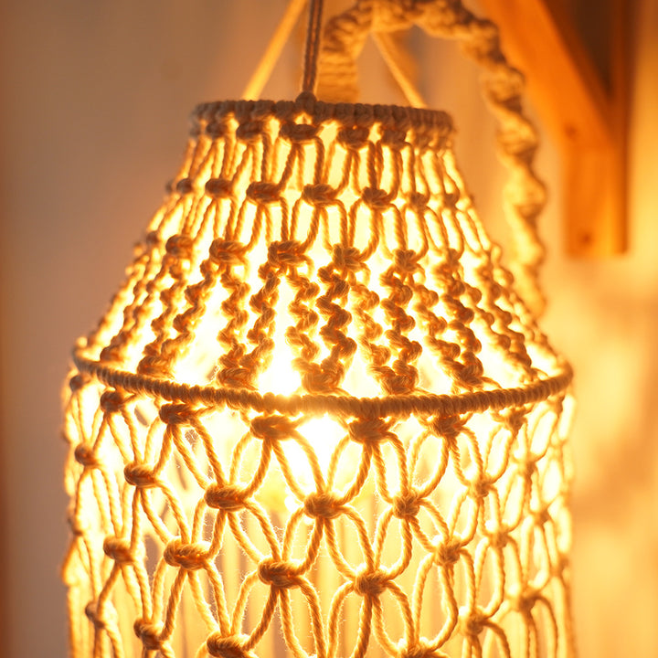 Macramé Bohemian Hanging Pendant Light Shade