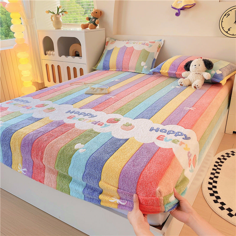 Soft Plush Cartoon-Themed Bedspread