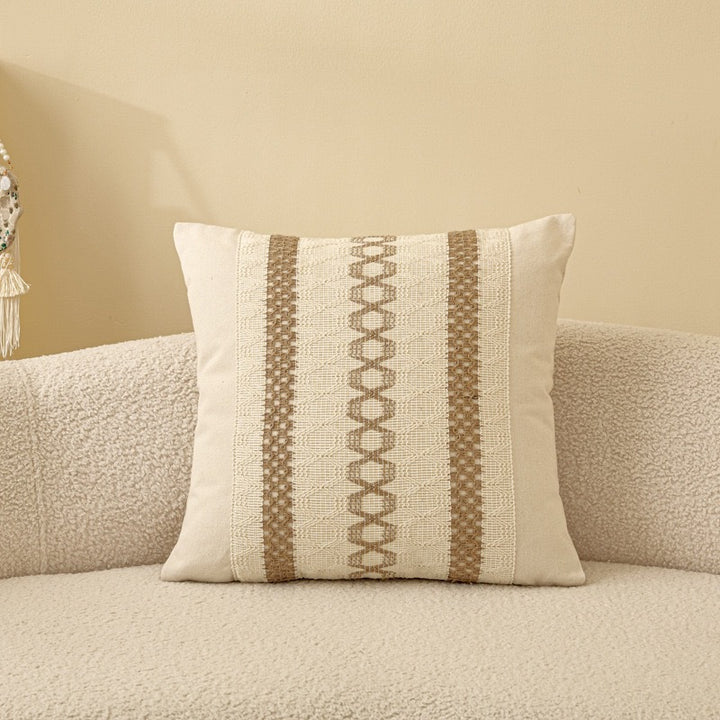 Textured Knitted Throw Pillow