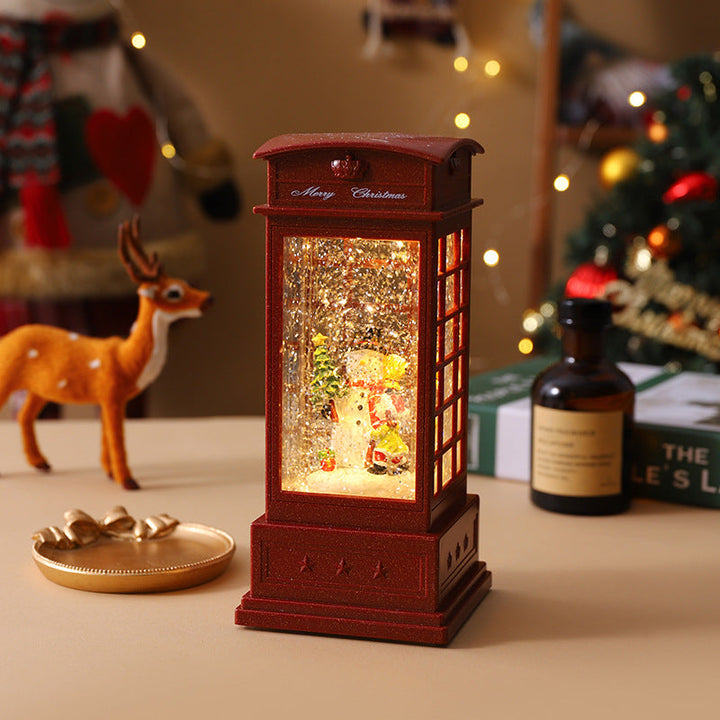 Nostalgic Christmas lantern with snowman motif