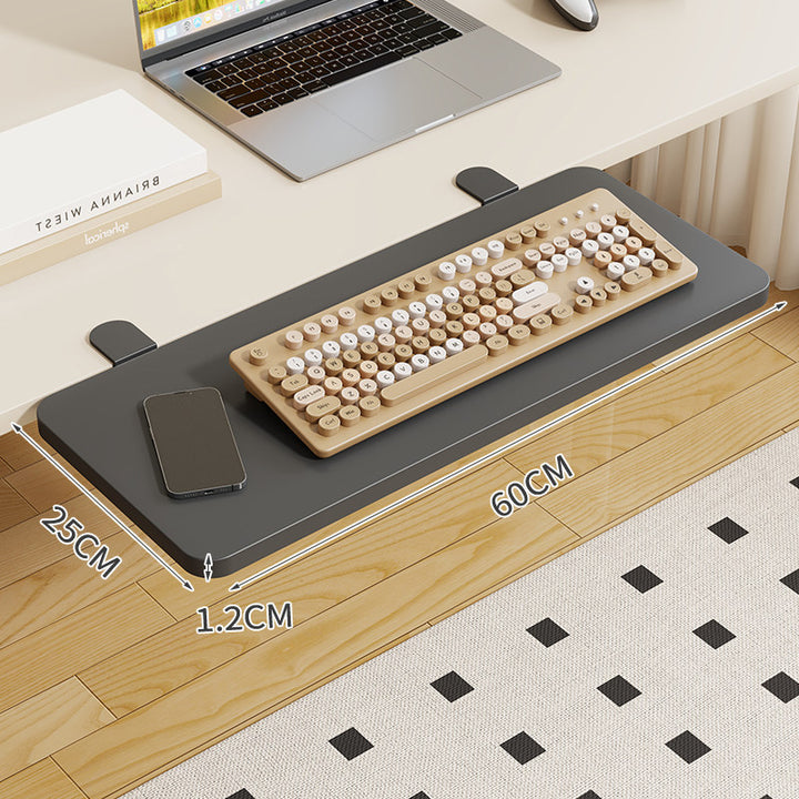 Clamp-On Foldable Bamboo Side Tray Table for Desk and Sofa
