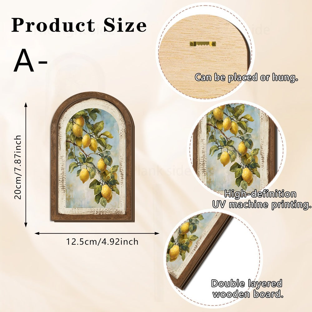 Wall decoration with lemon pattern