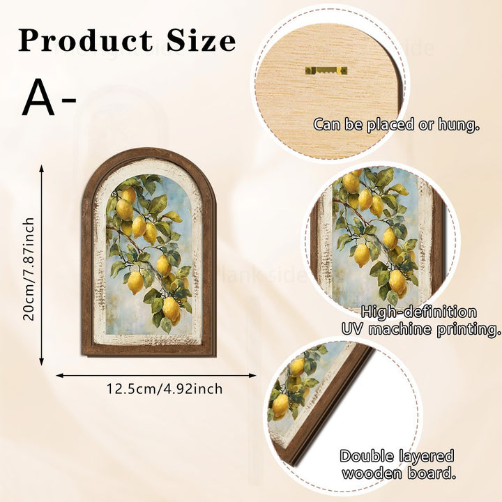 Wall decoration with lemon pattern