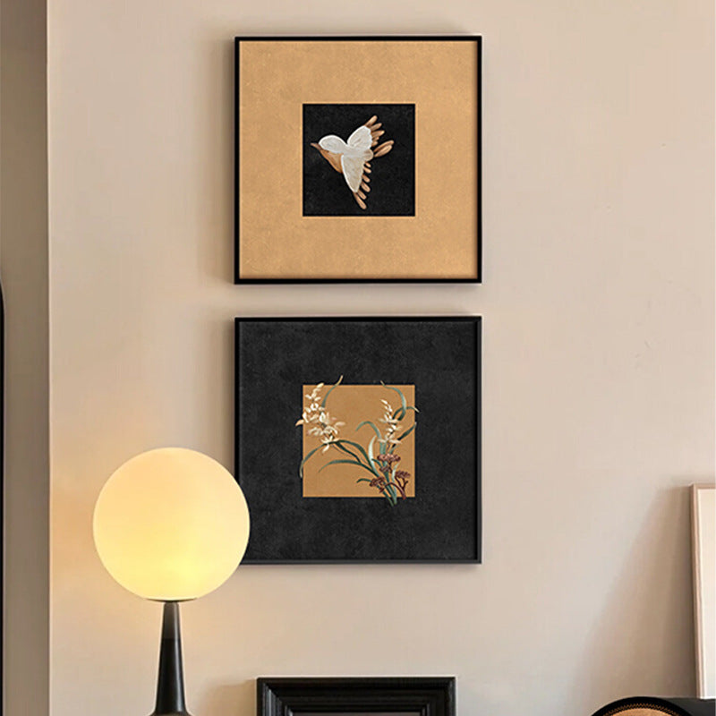 Framed Bird-Inspired Wall Art
