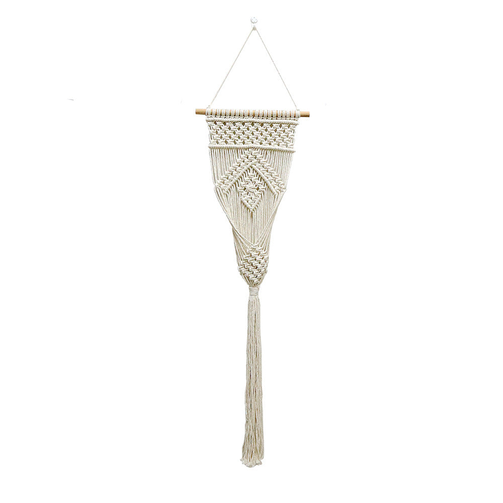 Decorative macrame wall hanging with artistic design