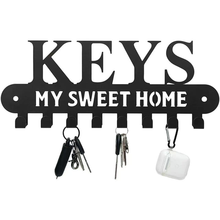 Metal key holder with cat design