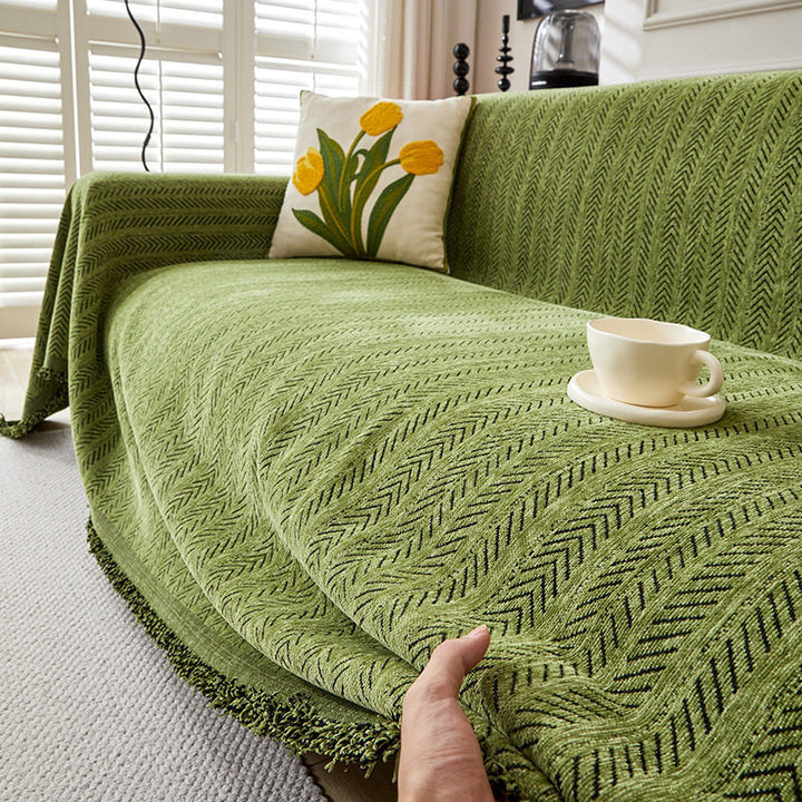 Cozy Textured Knit Throw Blanket