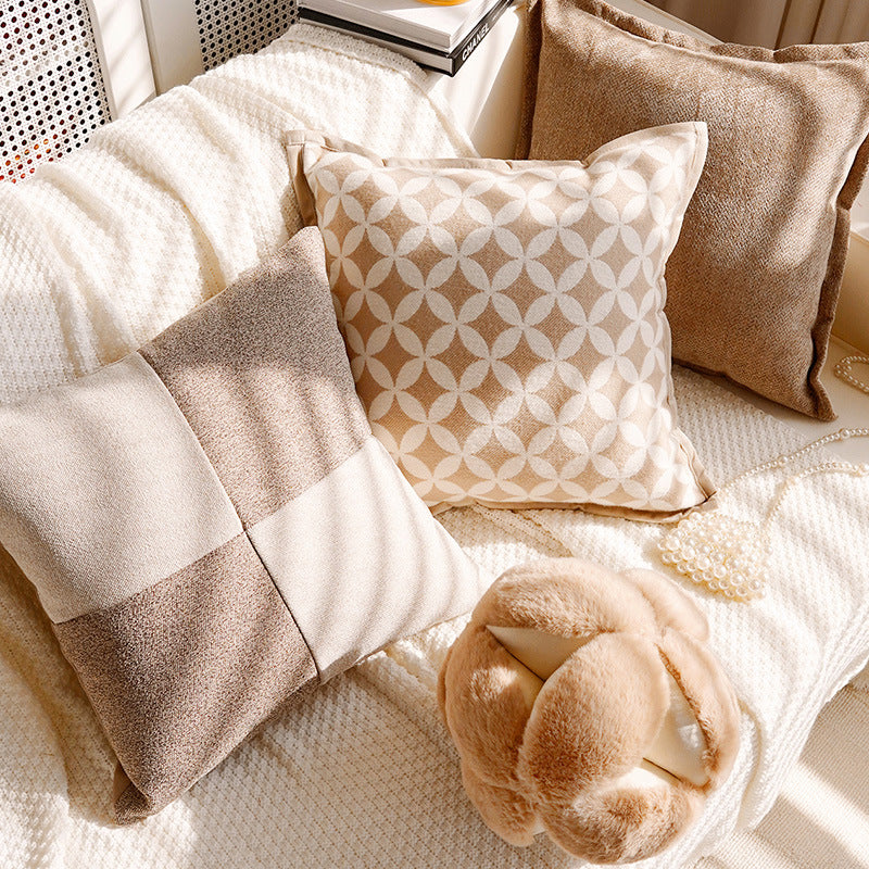 Decorative Throw Pillow with Textured Finish for Living Room