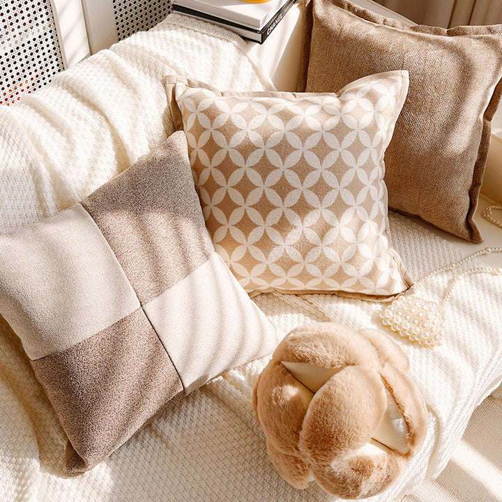 Decorative Throw Pillow with Textured Finish for Living Room