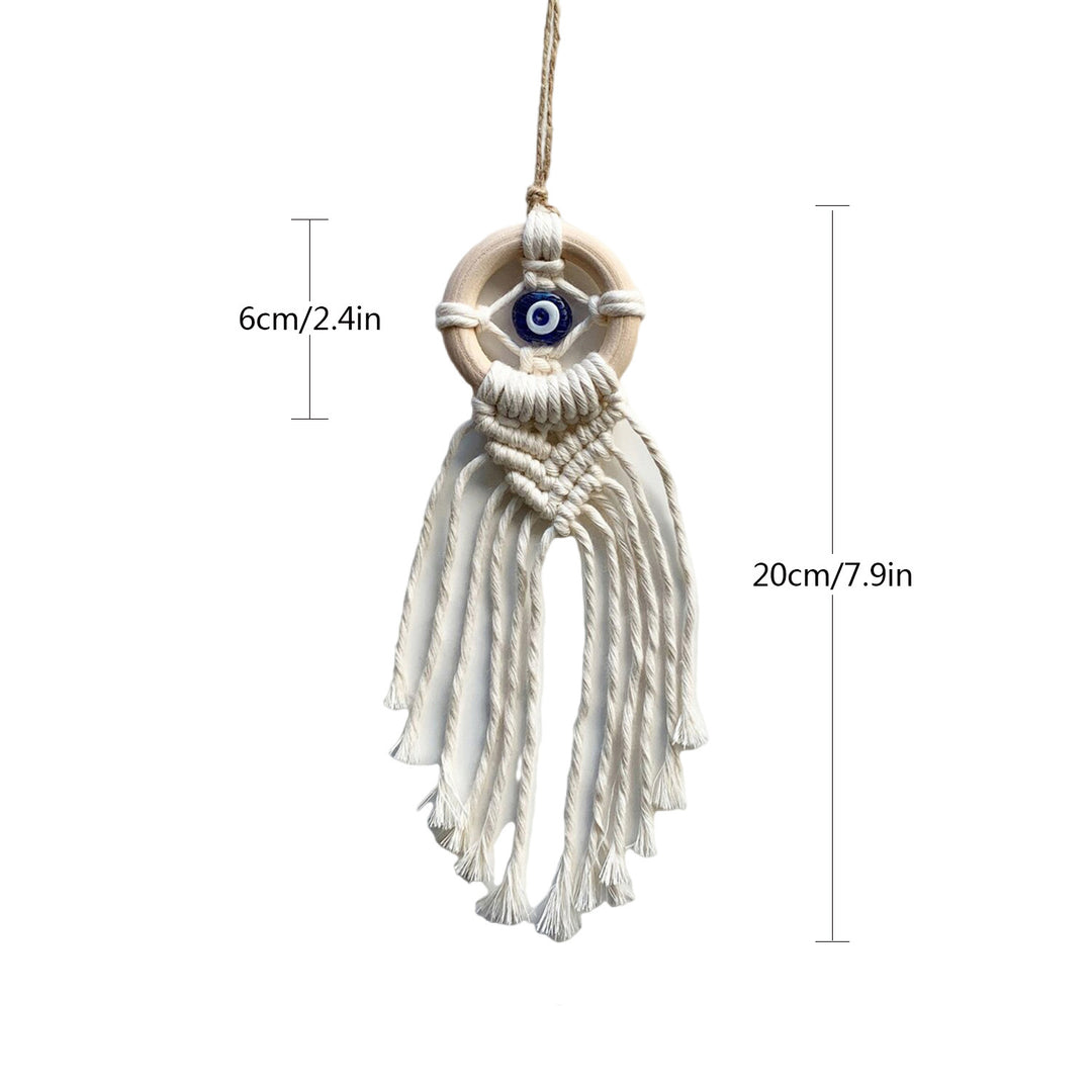 Decorative Macrame Wall Hanging with Evil Eye Design