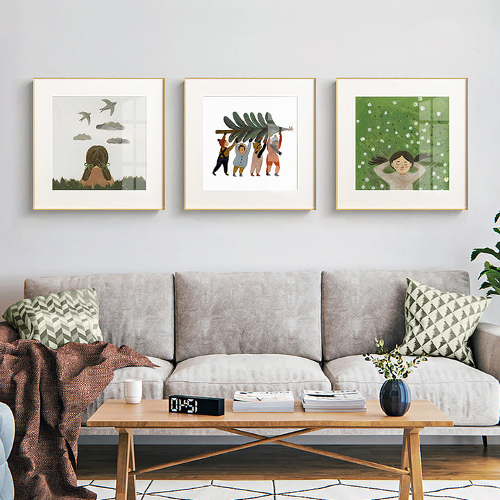 Framed Animal Illustration Artwork