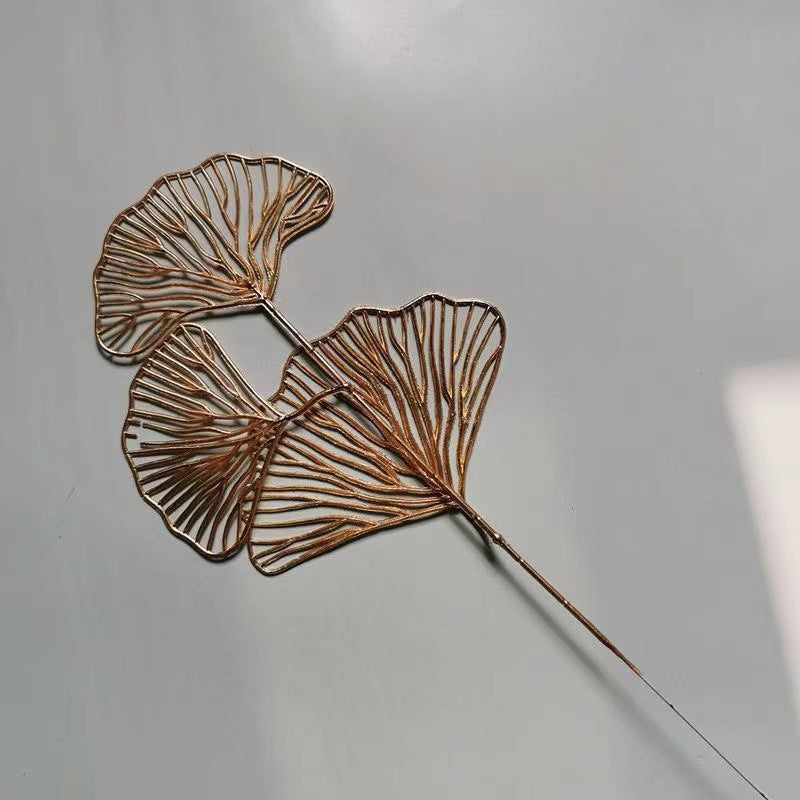 Elegant Metal Leaf Decoration