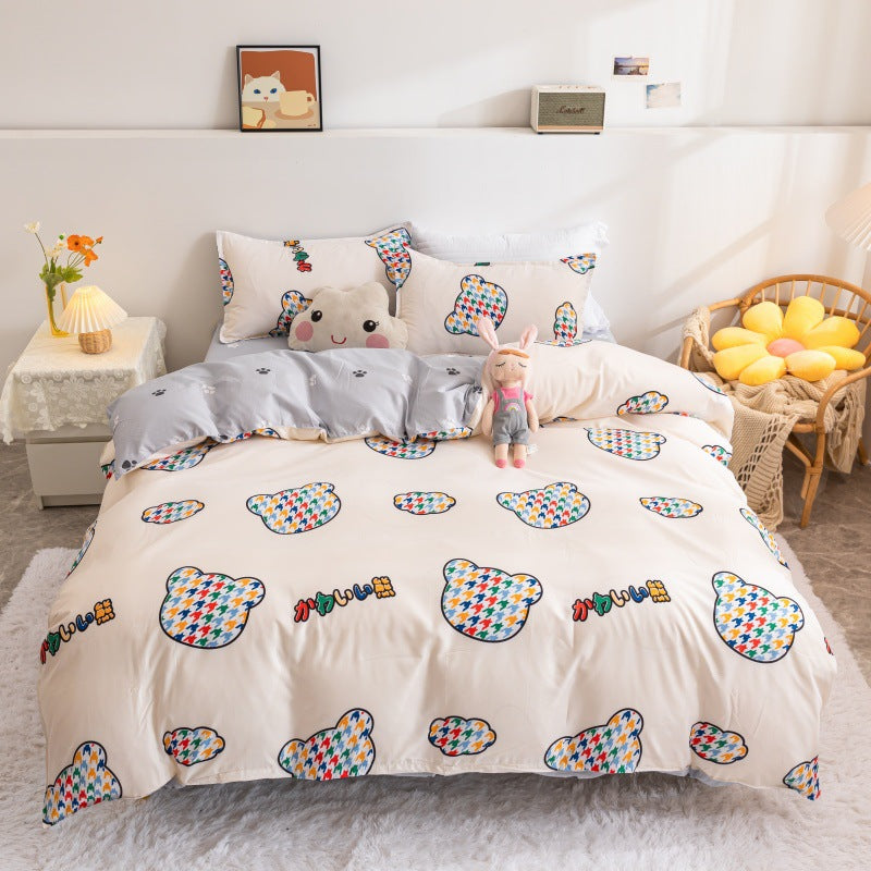 Playful Cartoon Bear Bedding Set